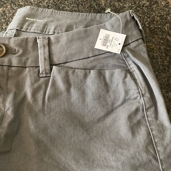 Mid-rise Boot-Cut Khakis GRAY NEW - Picture 6 of 6
